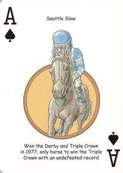 2006 Hero Decks Derby Deck Playing Cards #A♠ Seattle Slew Front